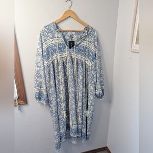 R. Vivimos Floral Boho Tunic Dress | XL (US 16/18) | NWT